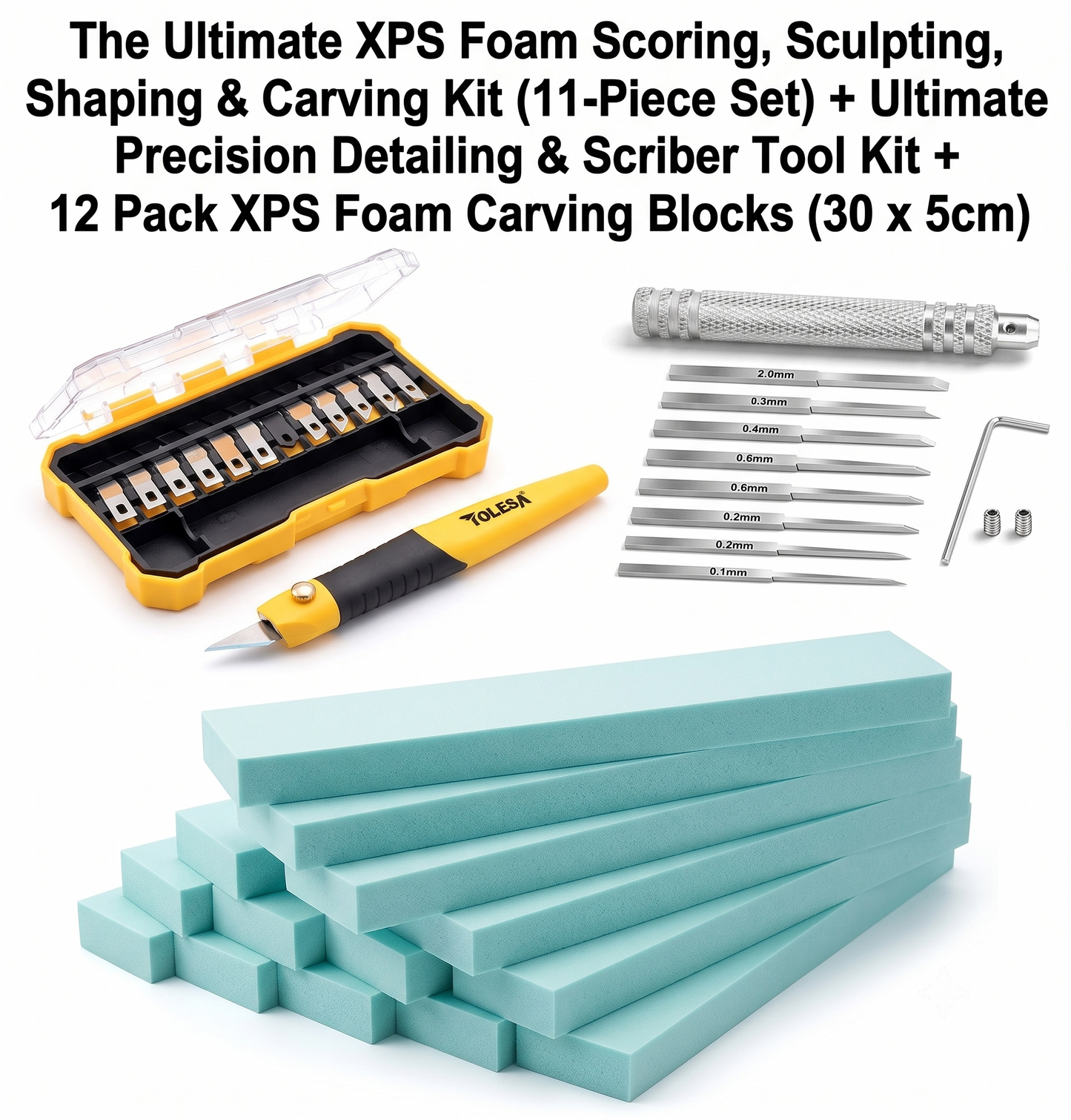The Ultimate XPS Foam Scoring, Sculpting, Shaping & Carving Kit