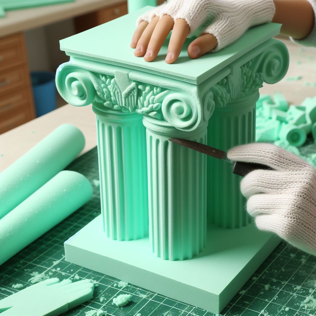 Crafting Model Ionic Pillars Using XPS Styrofoam: A Step-by-Step Guide