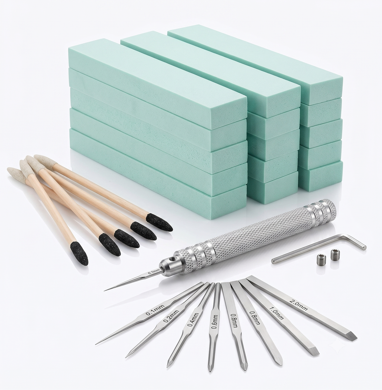 Miniature & Architecture Modeler’s Pack | Ultimate XPS Foam Carving Block Kit & Detailing Tools