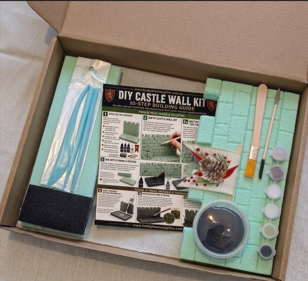 DIY Castle Wall Terrain Kit – XPS Foam Tabletop Scenery Set