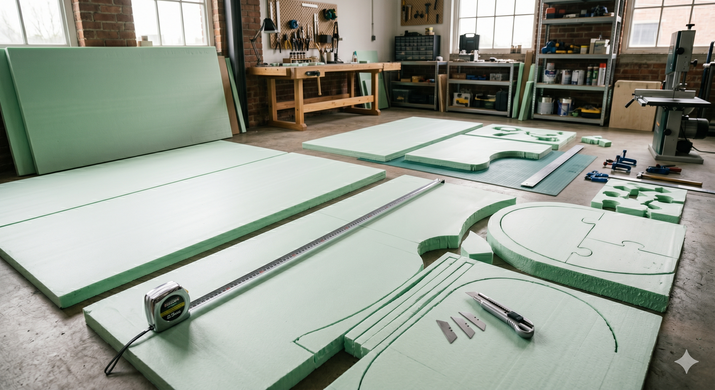 100 x 60cm Large XPS Foam Board for DIY Insulation & Large Models