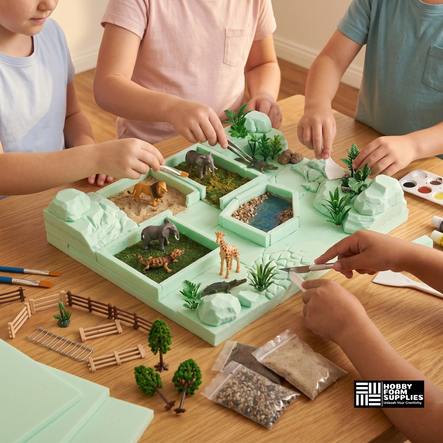 30 x 30cm XPS Foam Sheet (2.5-7.5cm) for School Dioramas & Crafts