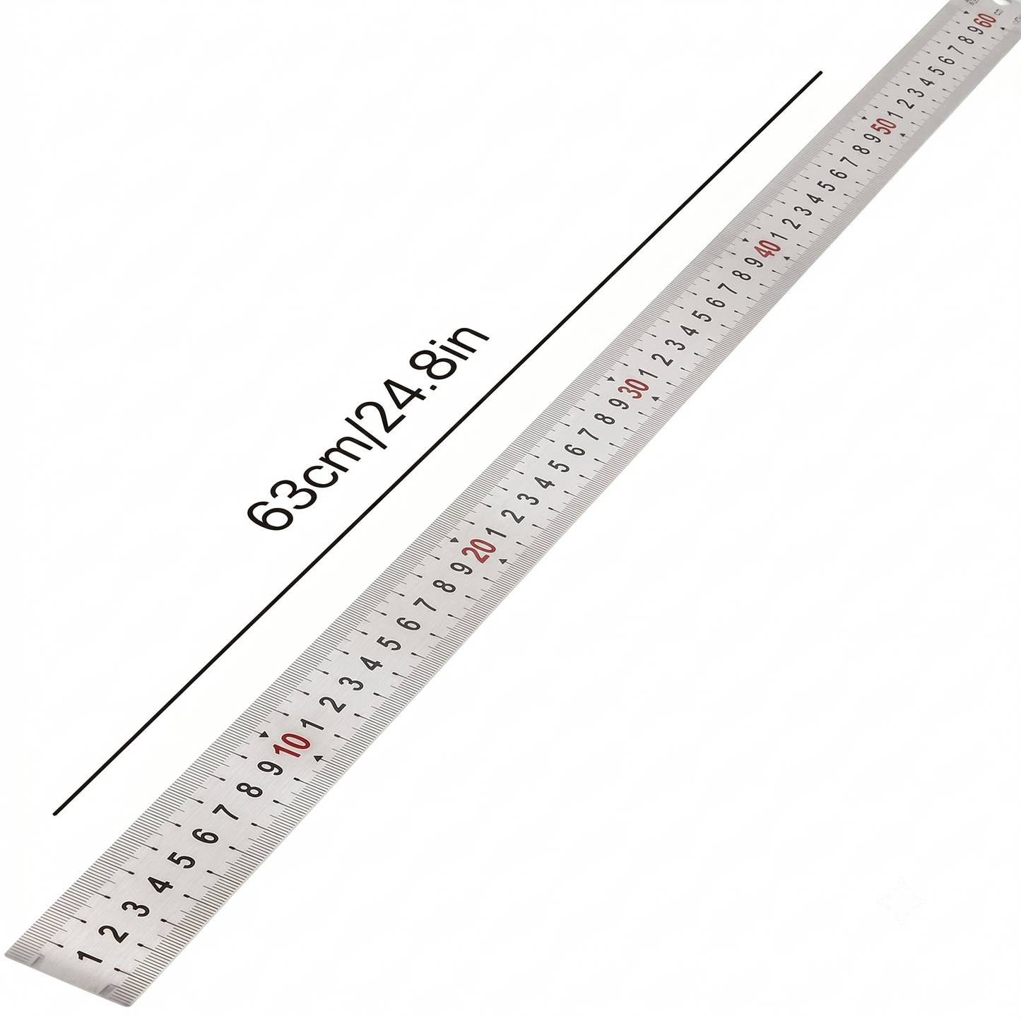 Premium 60cm Stainless Steel Rule - Master Measure Tool for Crafting, DIY, Multi-Use Applications