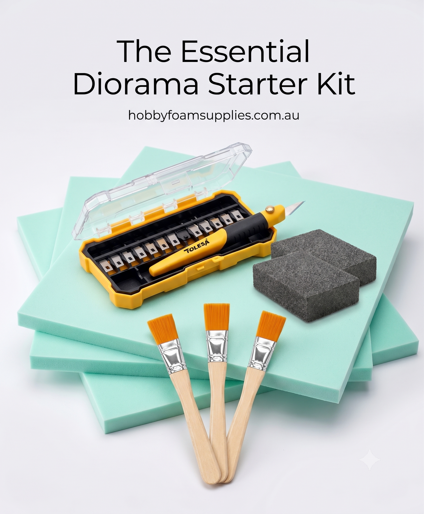 The Essential Diorama Starter Kit | XPS Foam & Crafting Tools Bundle