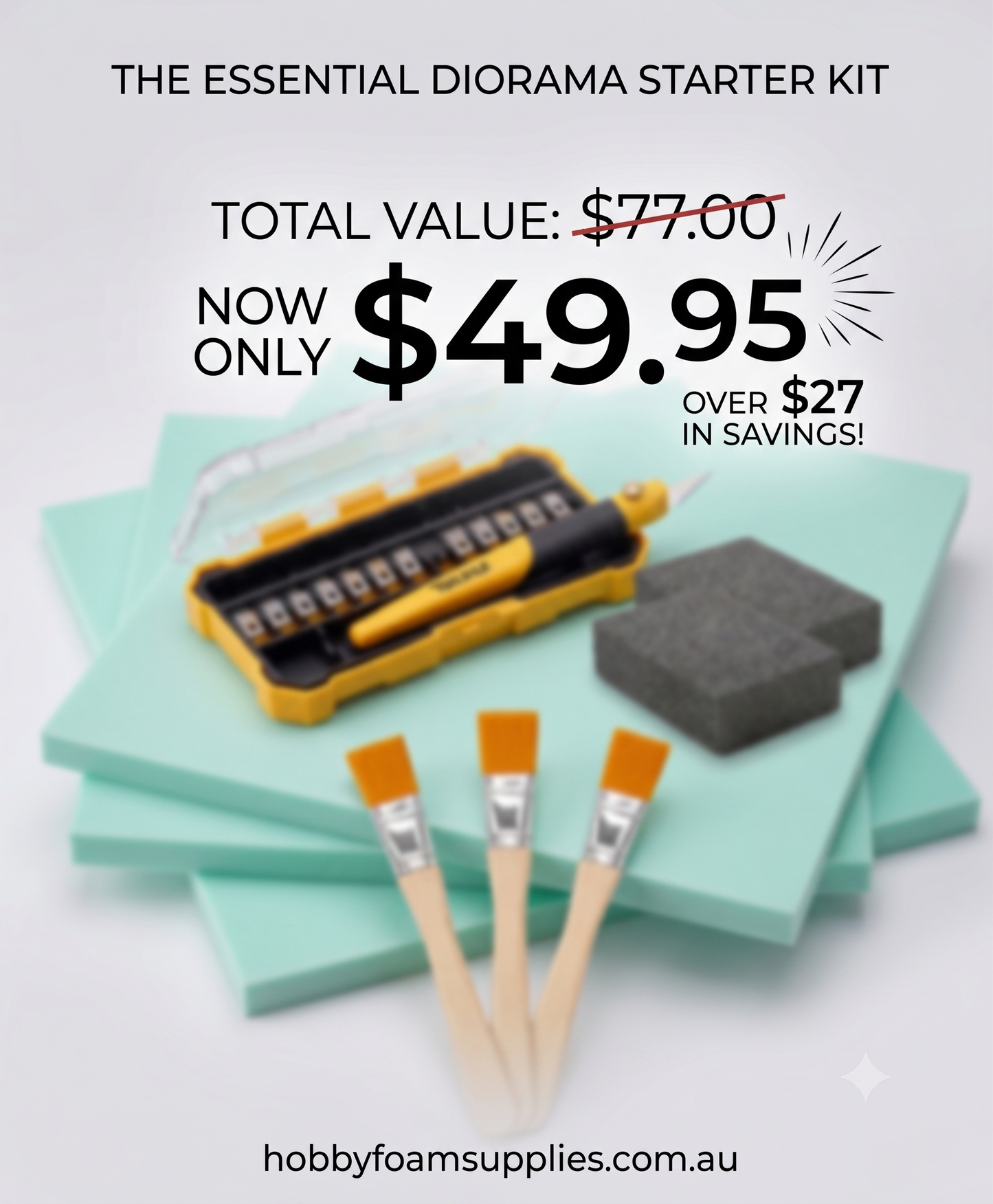 The Essential Diorama Starter Kit | XPS Foam & Crafting Tools Bundle