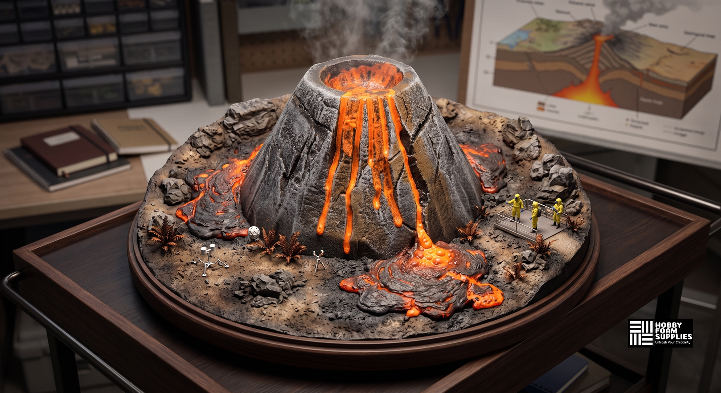 Ultimate Realistic DIY Foam Volcano Model Kit – Perfect for School Projects & Hobby Dioramas