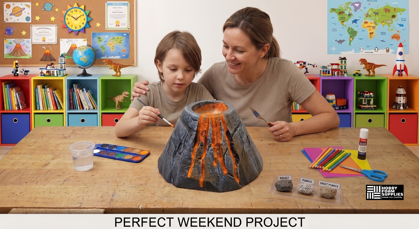 Ultimate Realistic DIY Foam Volcano Model Kit – Perfect for School Projects & Hobby Dioramas
