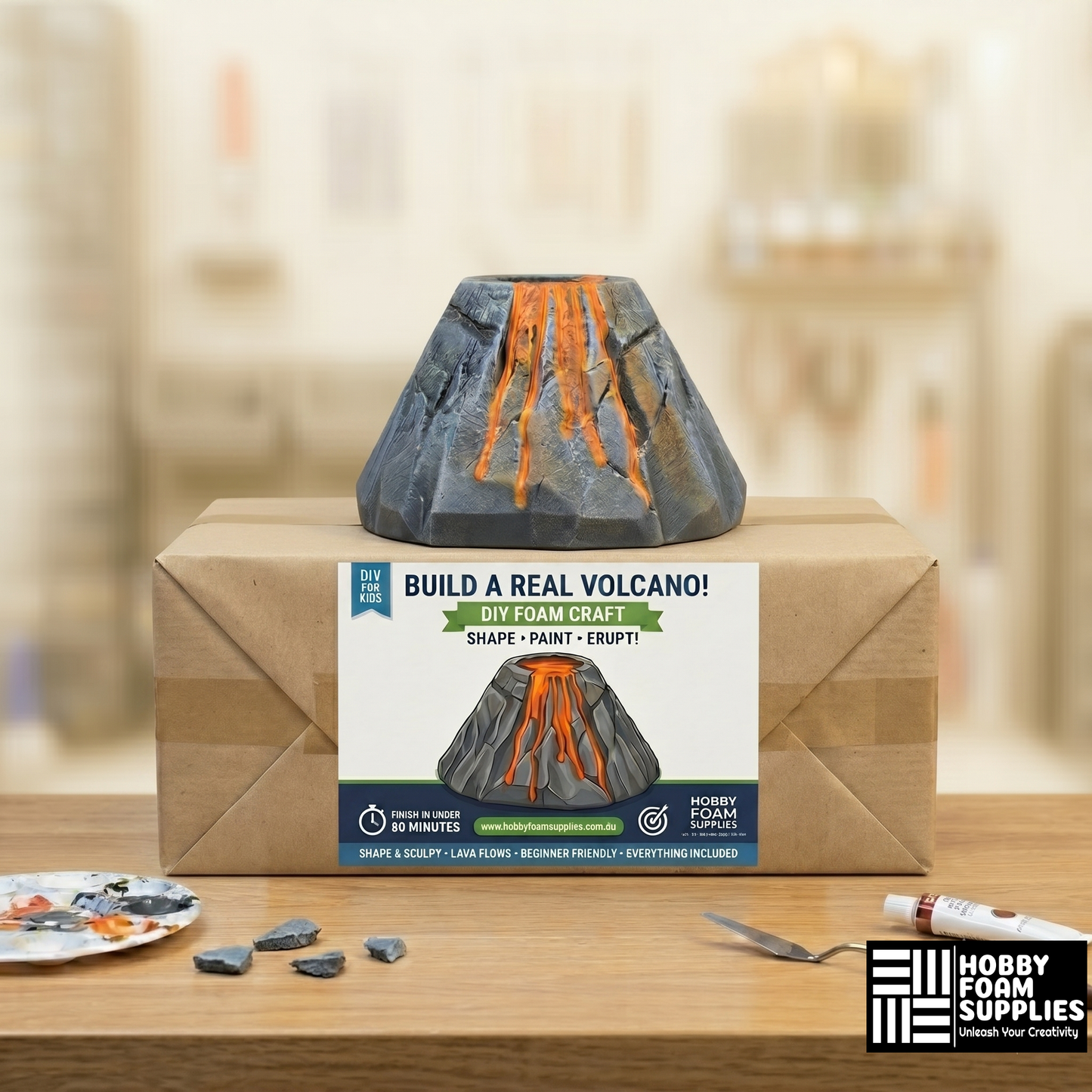 Ultimate Realistic DIY Foam Volcano Model Kit – Perfect for School Projects & Hobby Dioramas