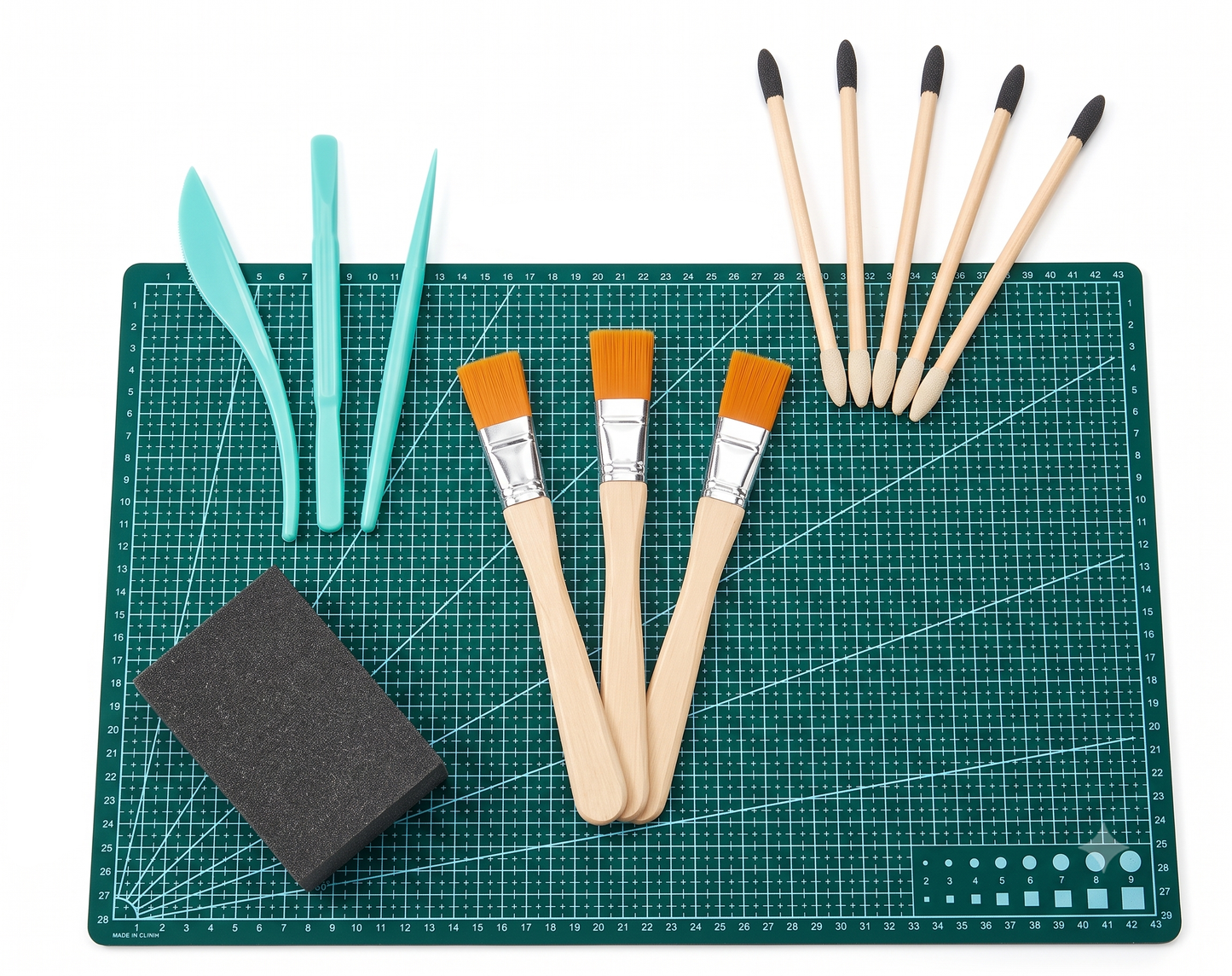 Hobby Foam Texture & Finishing Combo | Hobby Cutting Board & Foam Sculpting Tool Kit