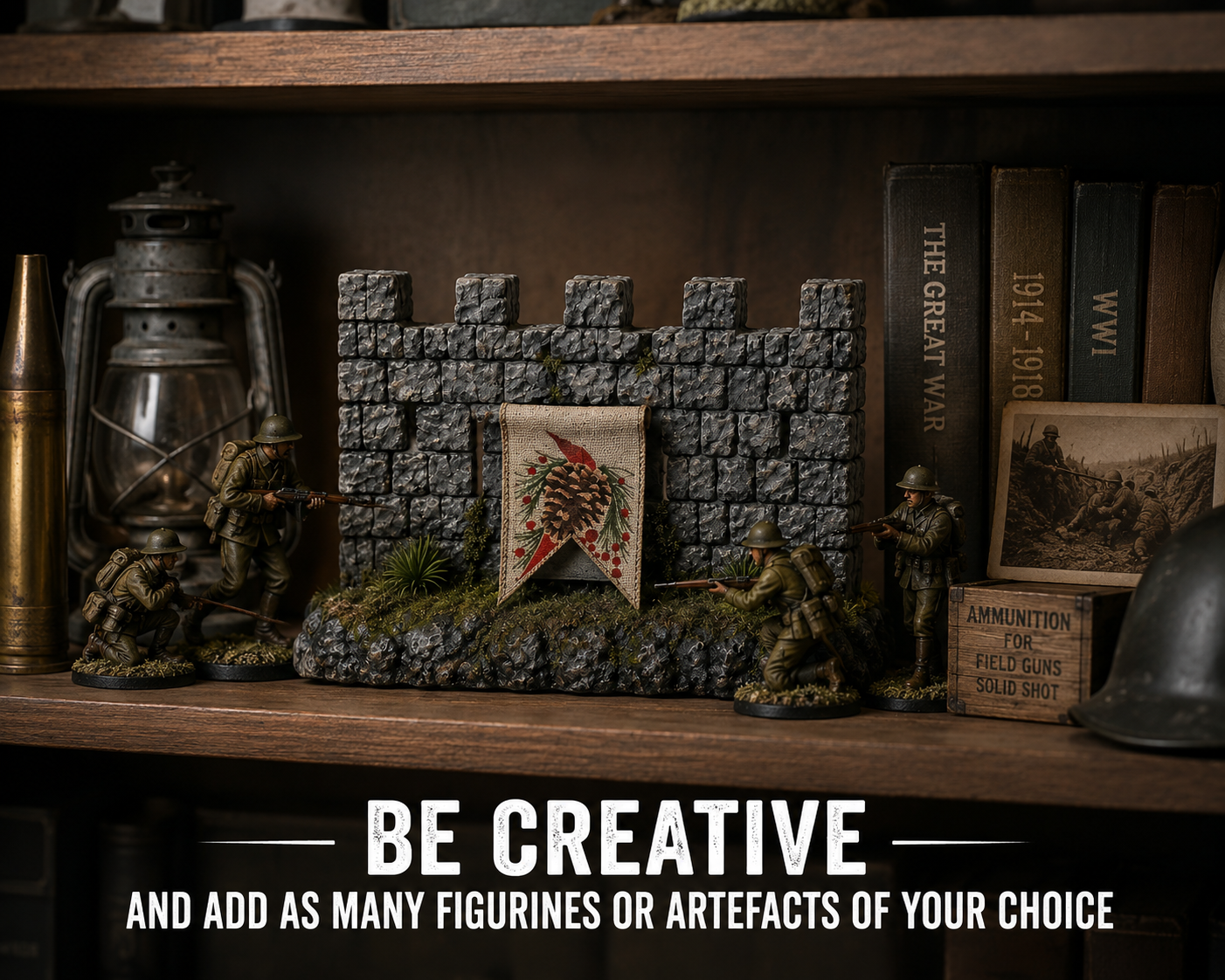 DIY Castle Wall Terrain Kit – XPS Foam Tabletop Scenery Set