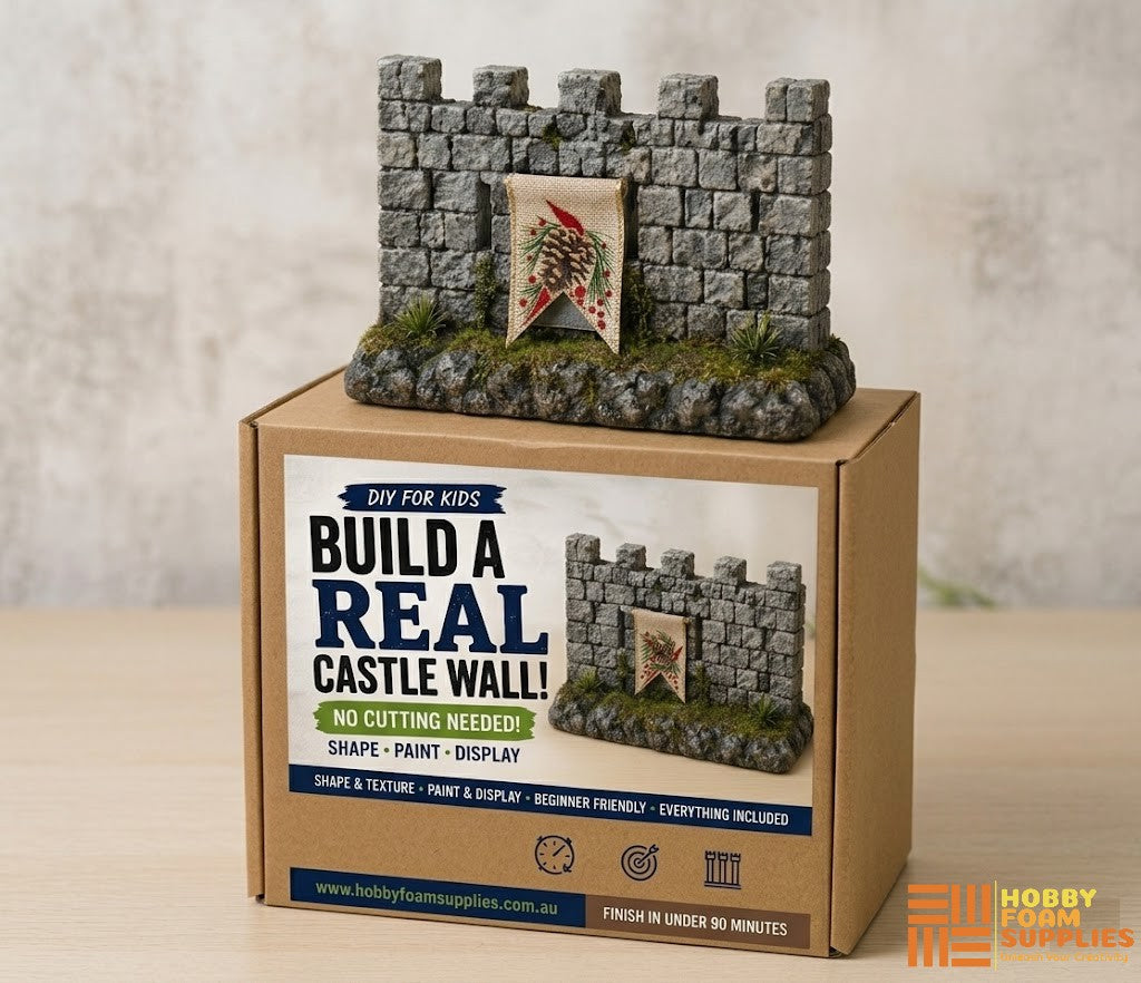 DIY Castle Wall Terrain Kit – XPS Foam Tabletop Scenery Set
