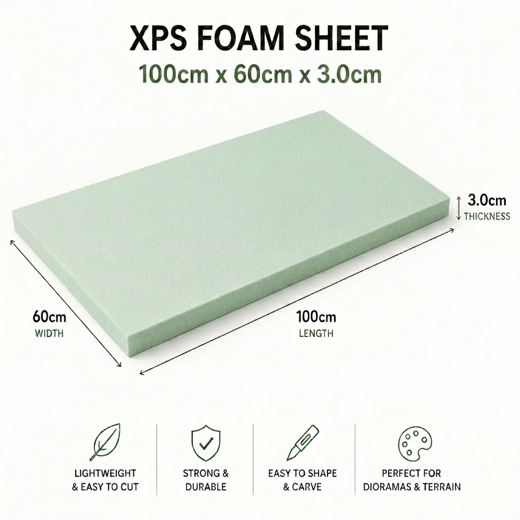 100 x 60cm Large XPS Foam Board for DIY Insulation & Large Models