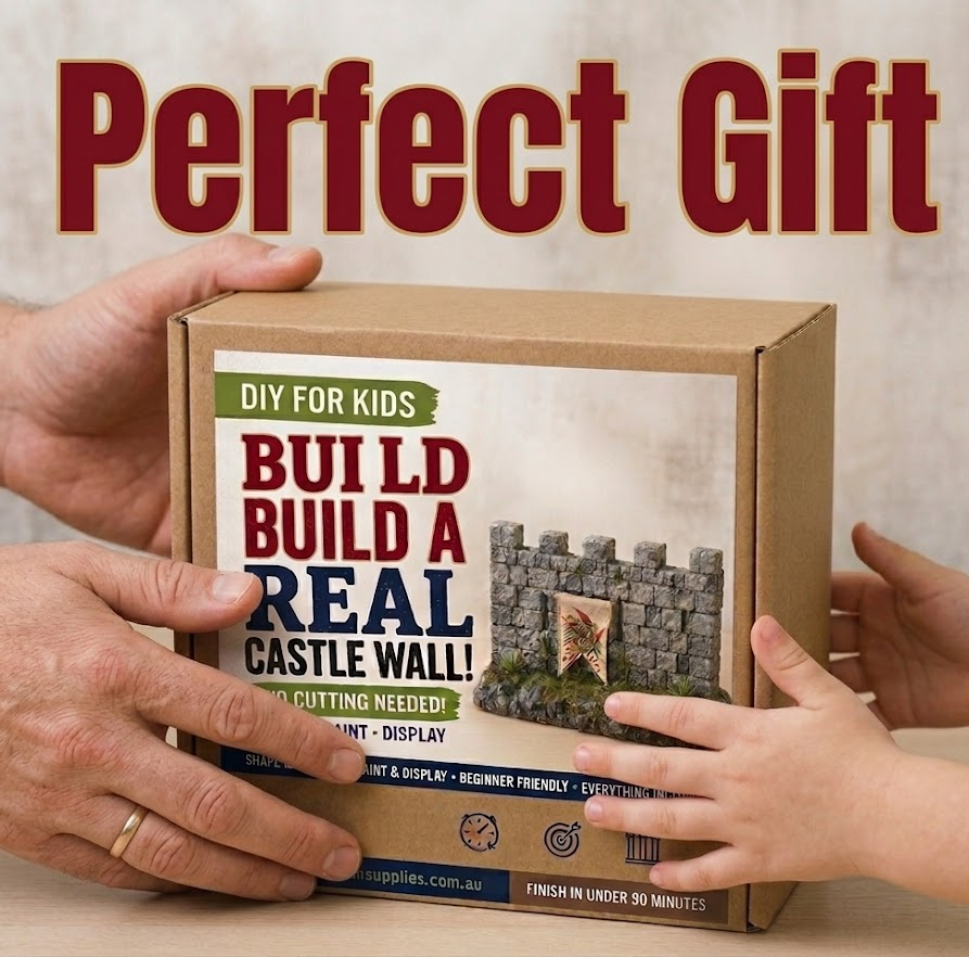 DIY Castle Wall Terrain Kit – XPS Foam Tabletop Scenery Set